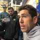 Golden State Warriors general manager Bob Myers talks with reporters at the NBA basketball team’s practice facility Friday, June 14, 2019, in Oakland, Calif.